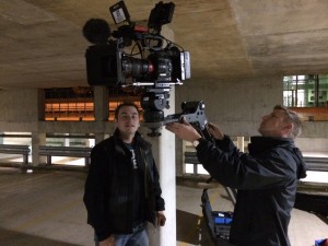 A huge camera. And our head of video. You don't know who you want to work with more, right?